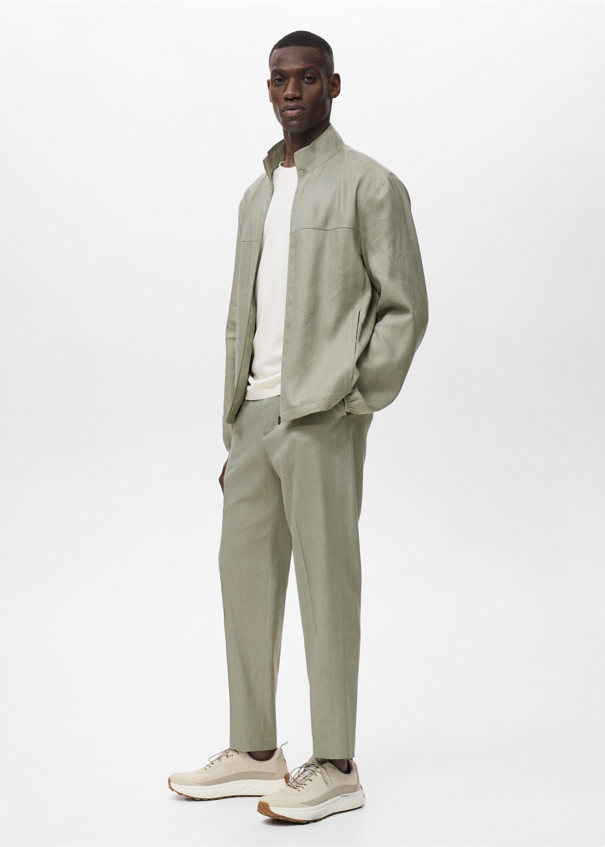 Zipper linen jacket - Details of the article 2