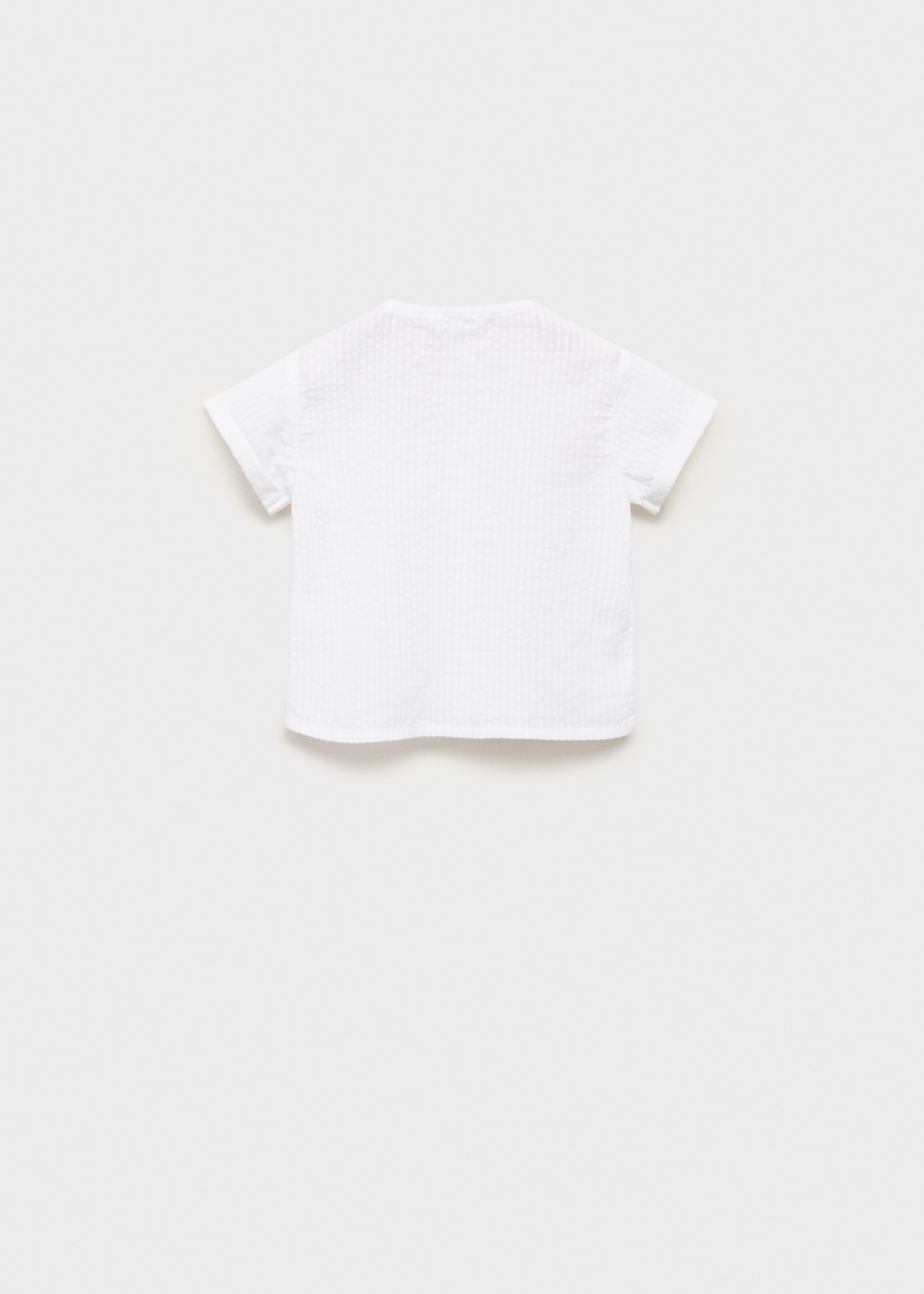 Textured cotton shirt - Reverse of the article