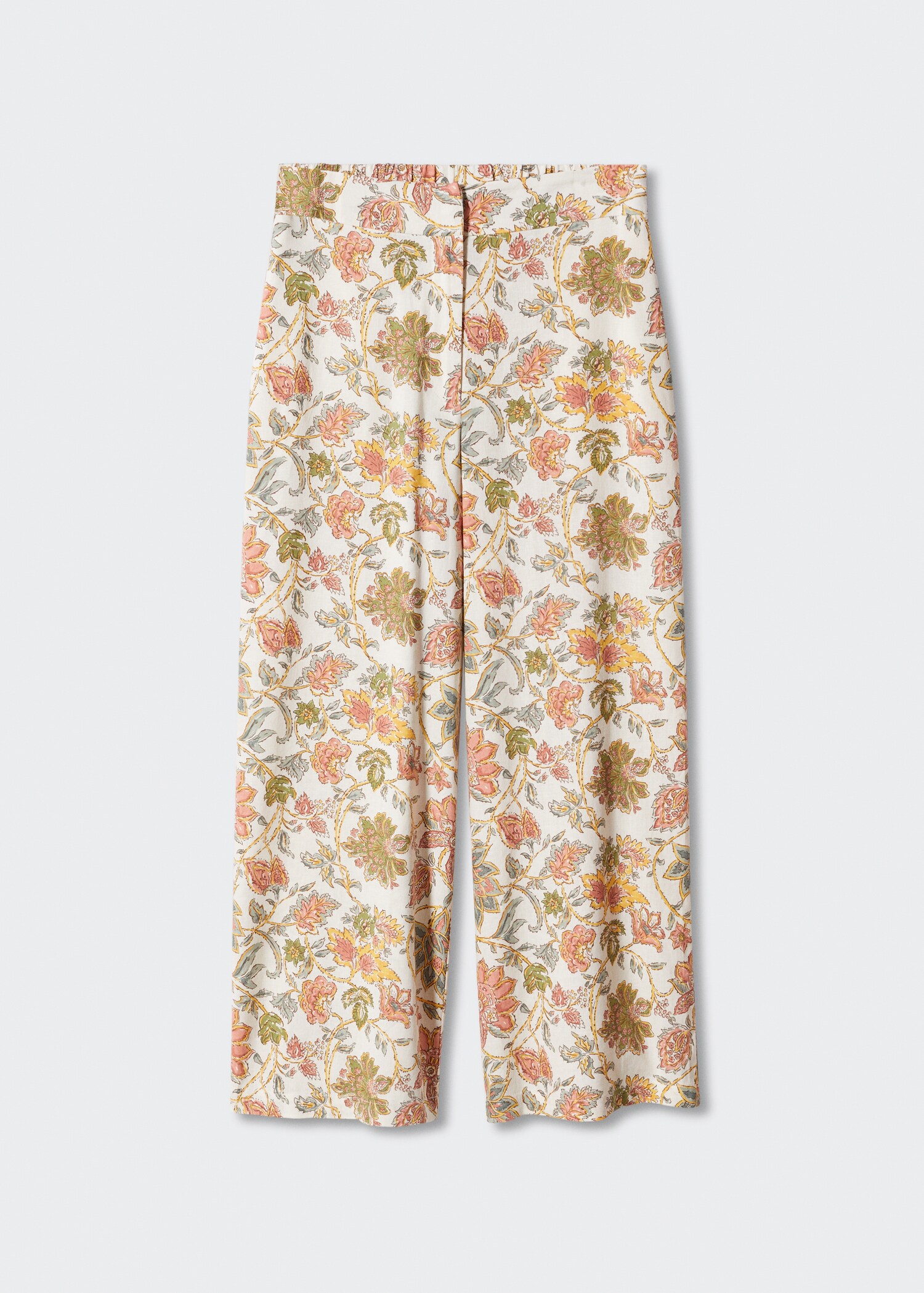 Linen floral culotte pants - Article without model