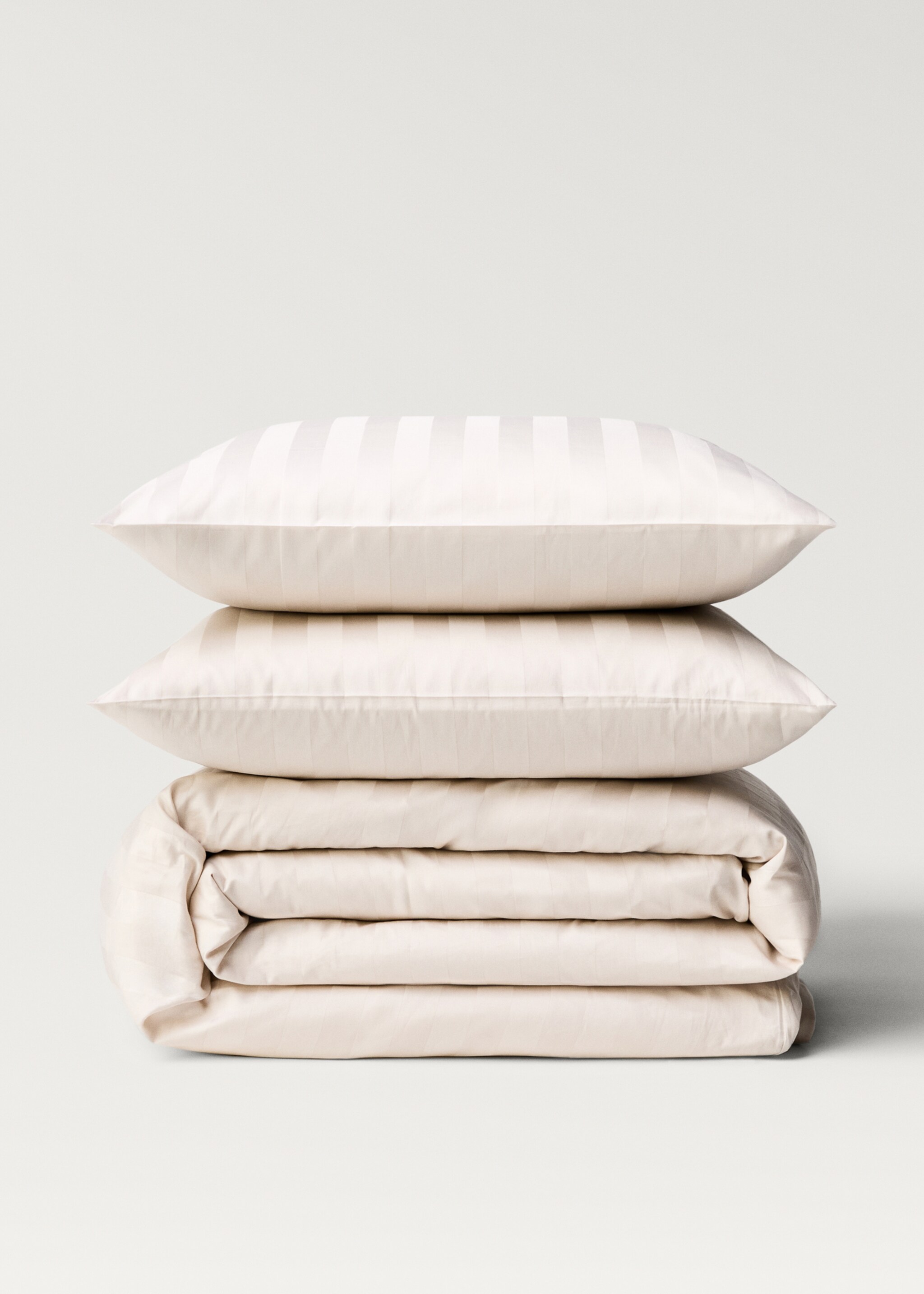 Cotton satin jacquard striped duvet cover for 150/160 cm bed - Article without model