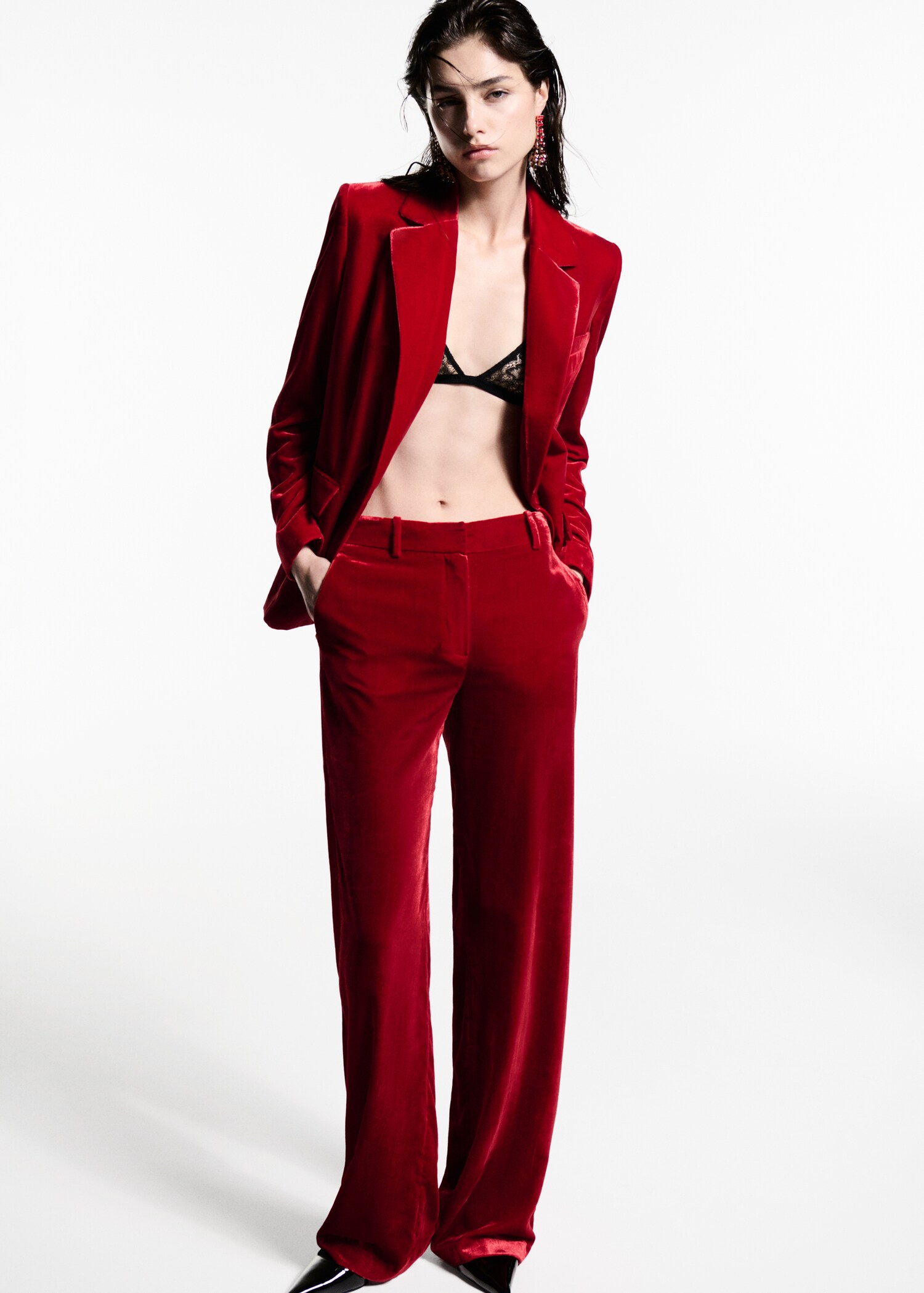 Velvet suit jacket - General plane