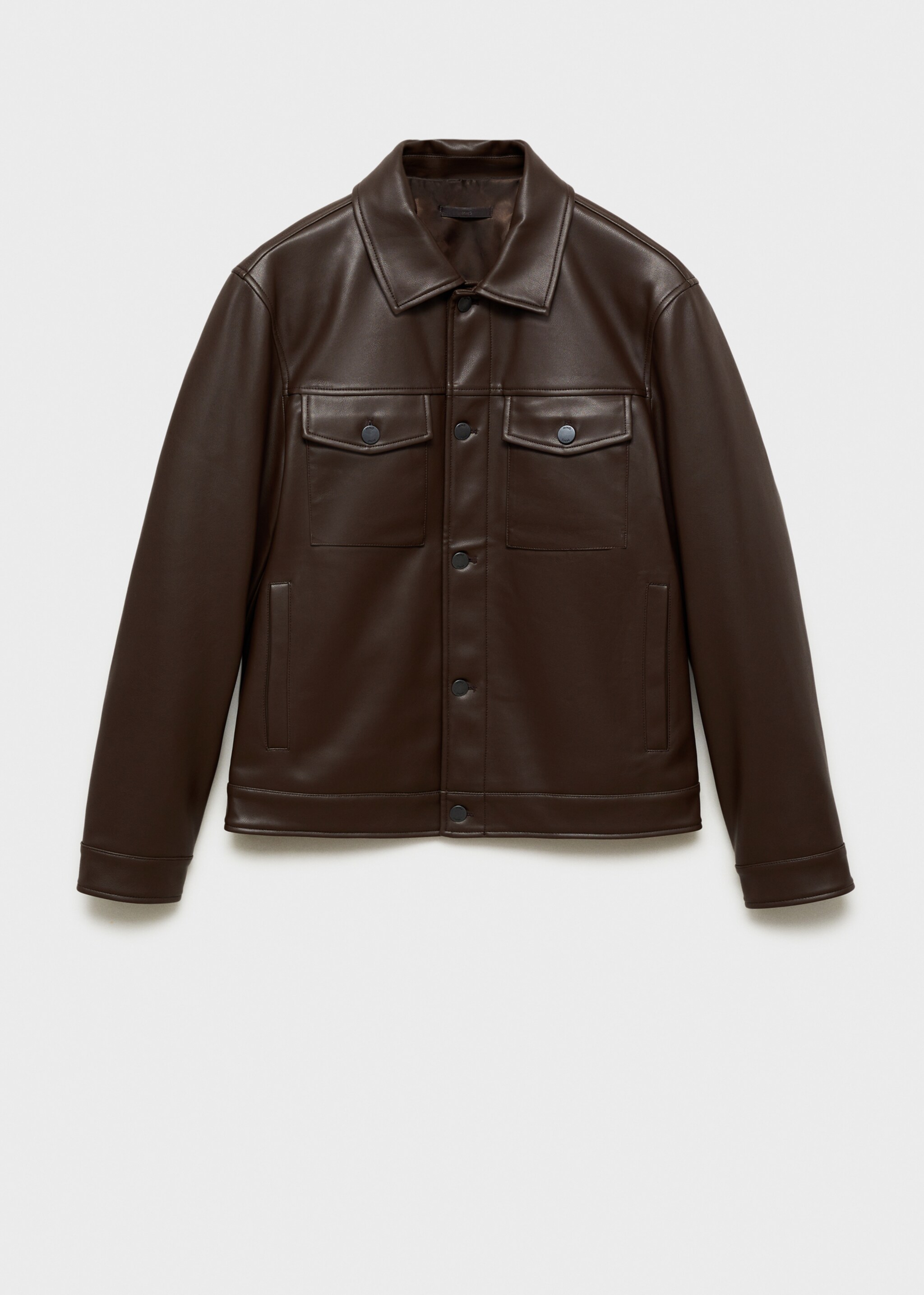 Leather-effect jacket with pockets - Article without model