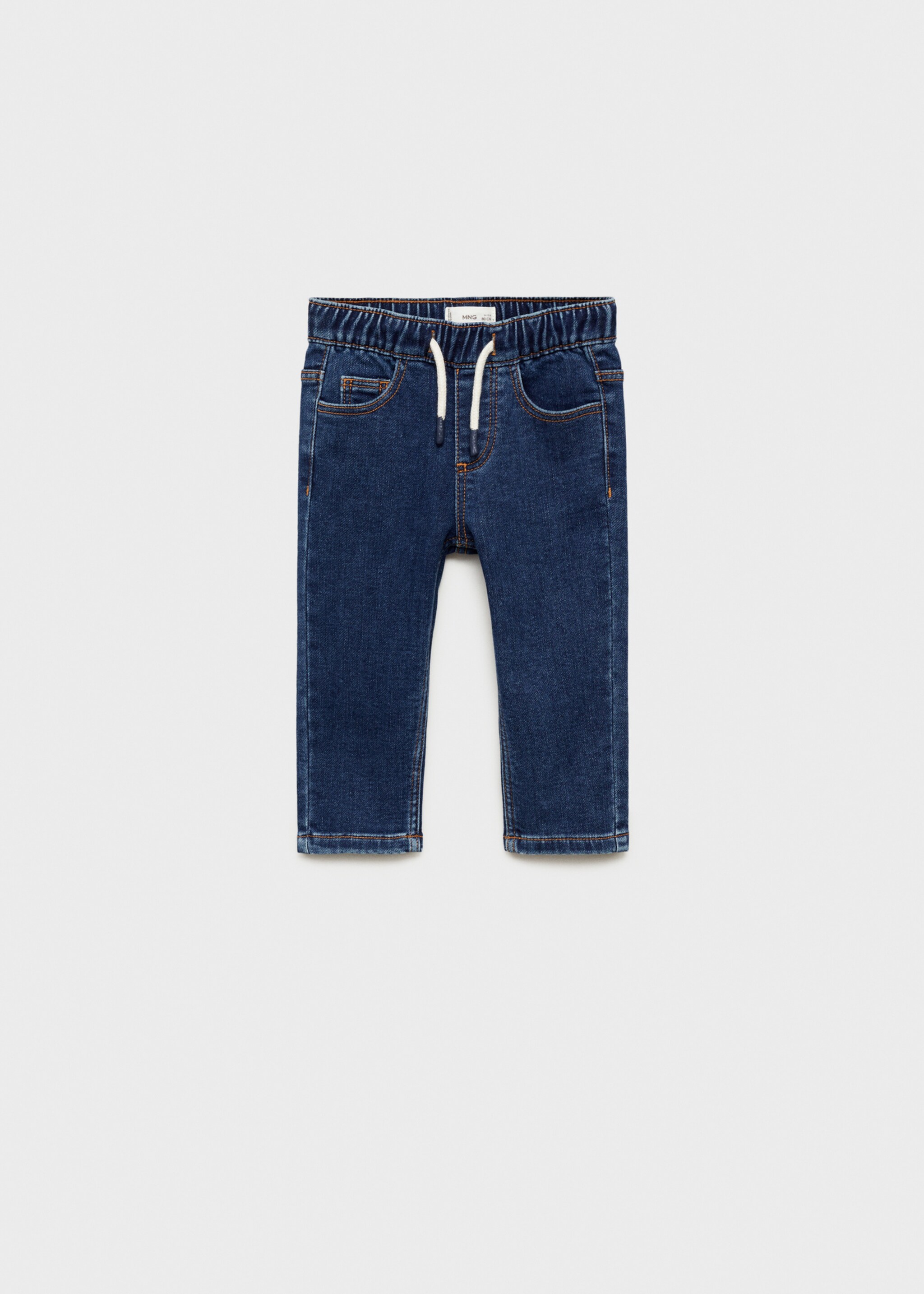Lace drawstring waist jeans - Article without model