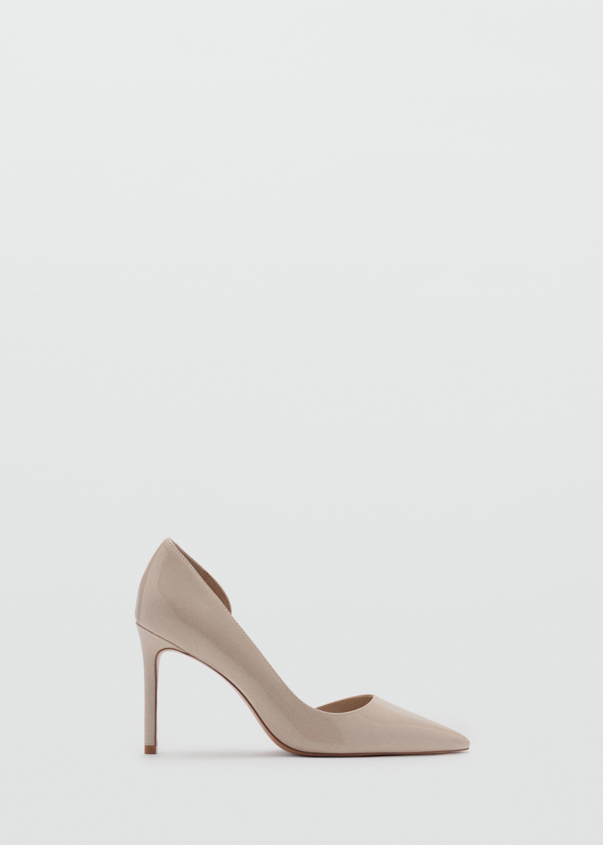 Asymmetrical leather-effect heeled shoes - Article without model