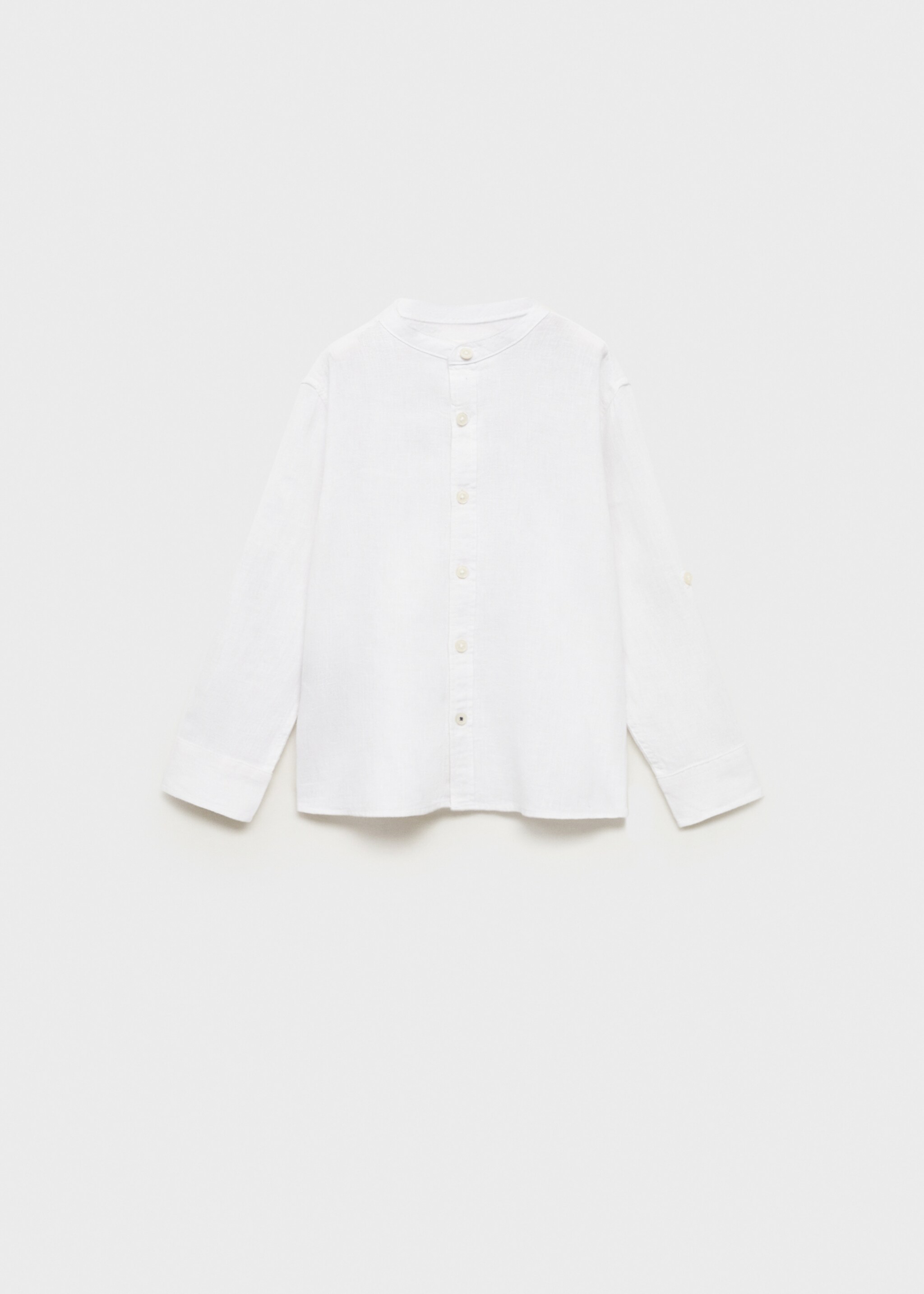 Mao collar linen shirt - Article without model