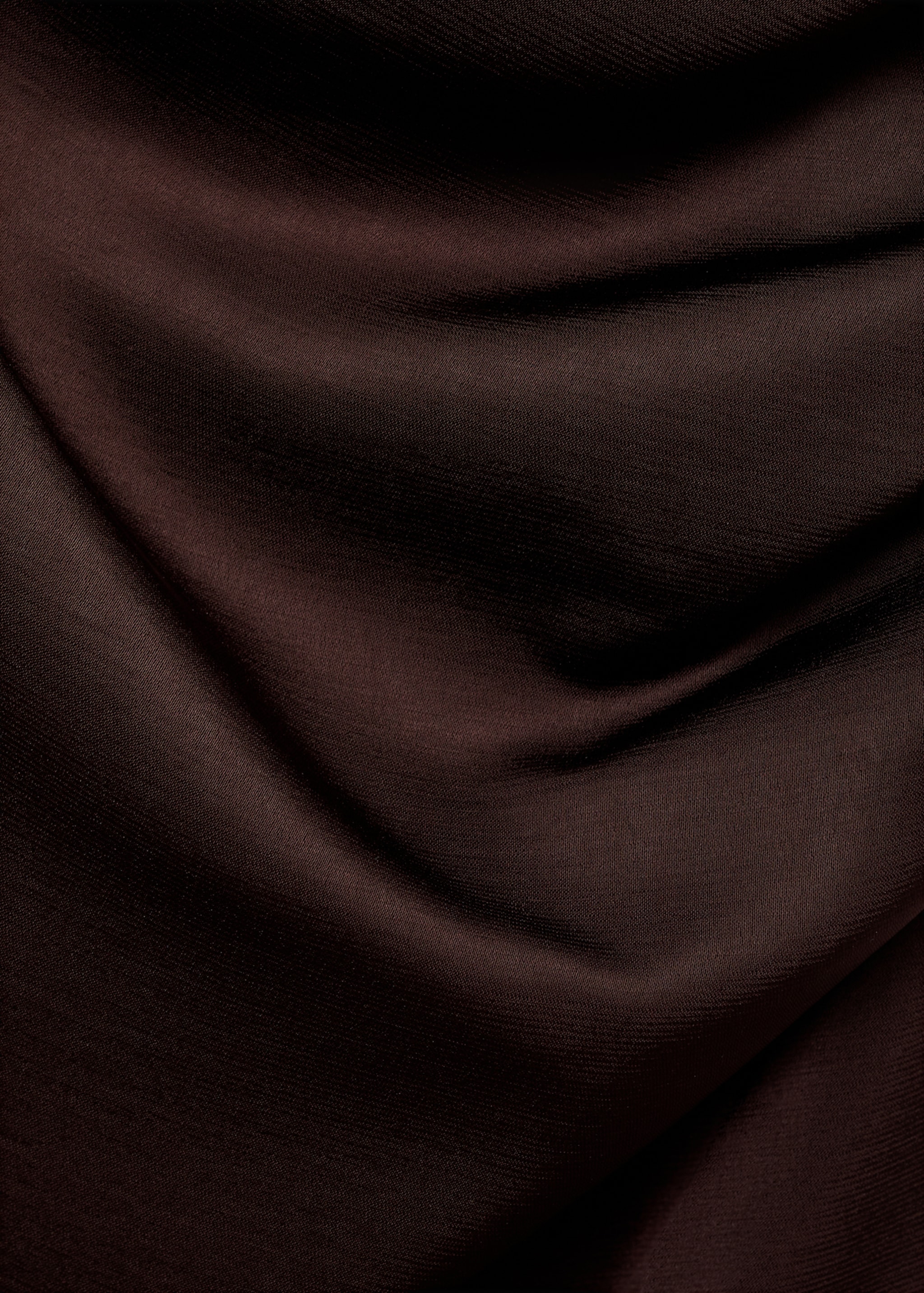 Asymmetrical satin dress with side slits - Details of the article 0