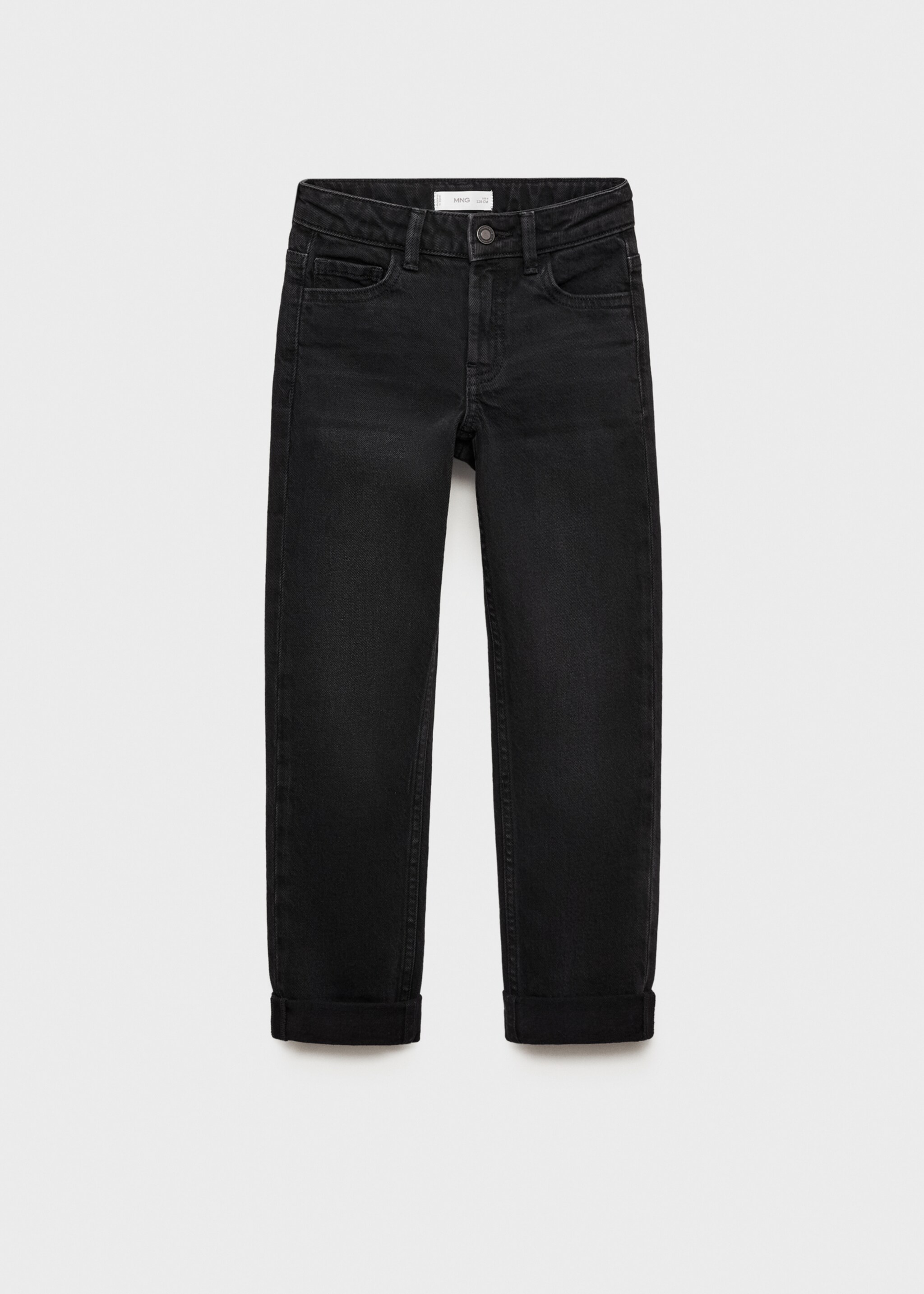 Straight jeans with turn-up - Article without model