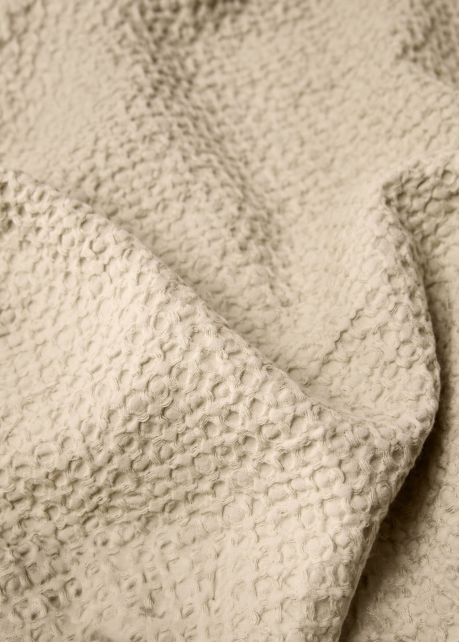 Cotton percale waffle duvet cover for 150/160 cm bed - Details of the article 1