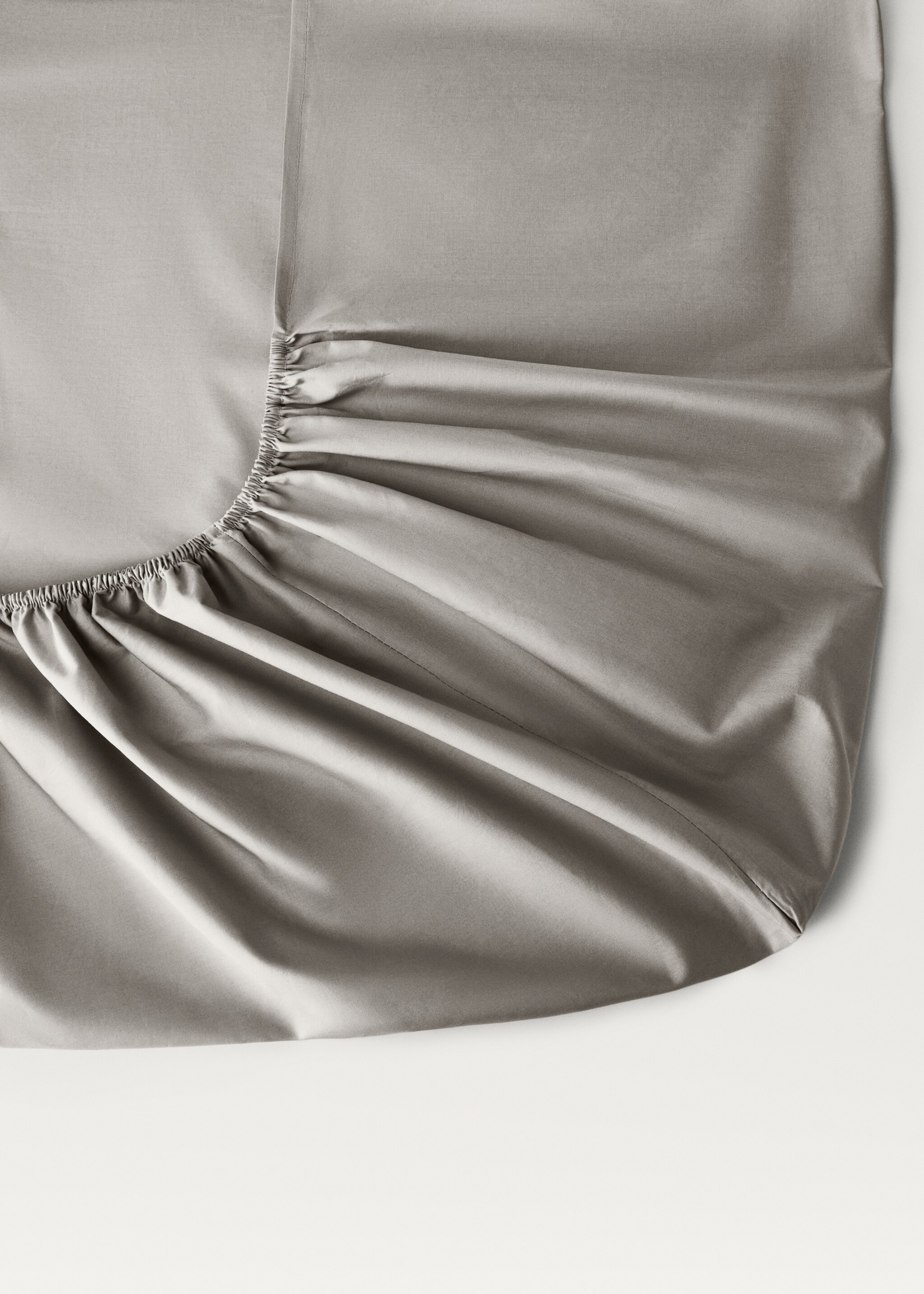 Cotton percale fitted sheet for 150 cm bed - Details of the article 1