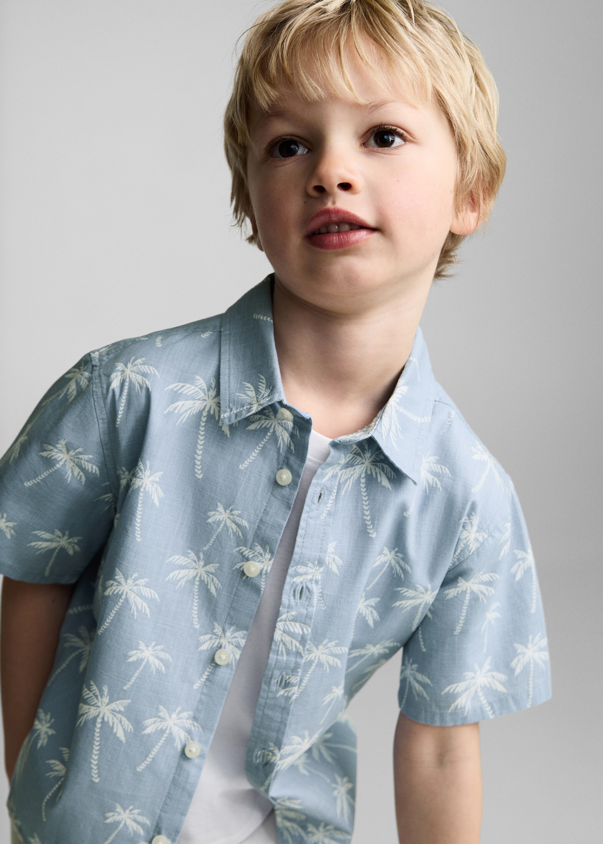 Palm print cotton shirt - Details of the article 2