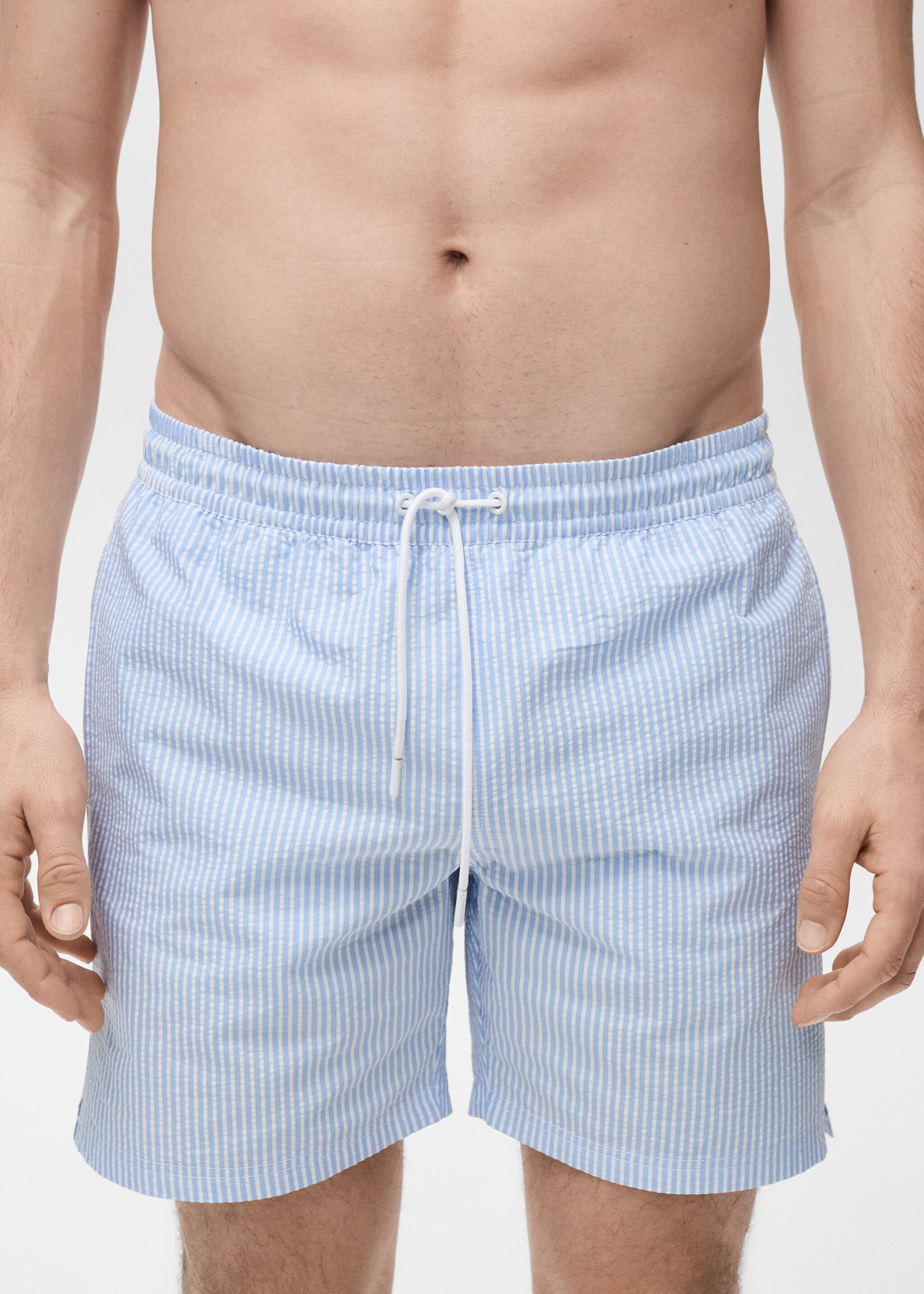 Seersucker swimming trunks - Details of the article 1