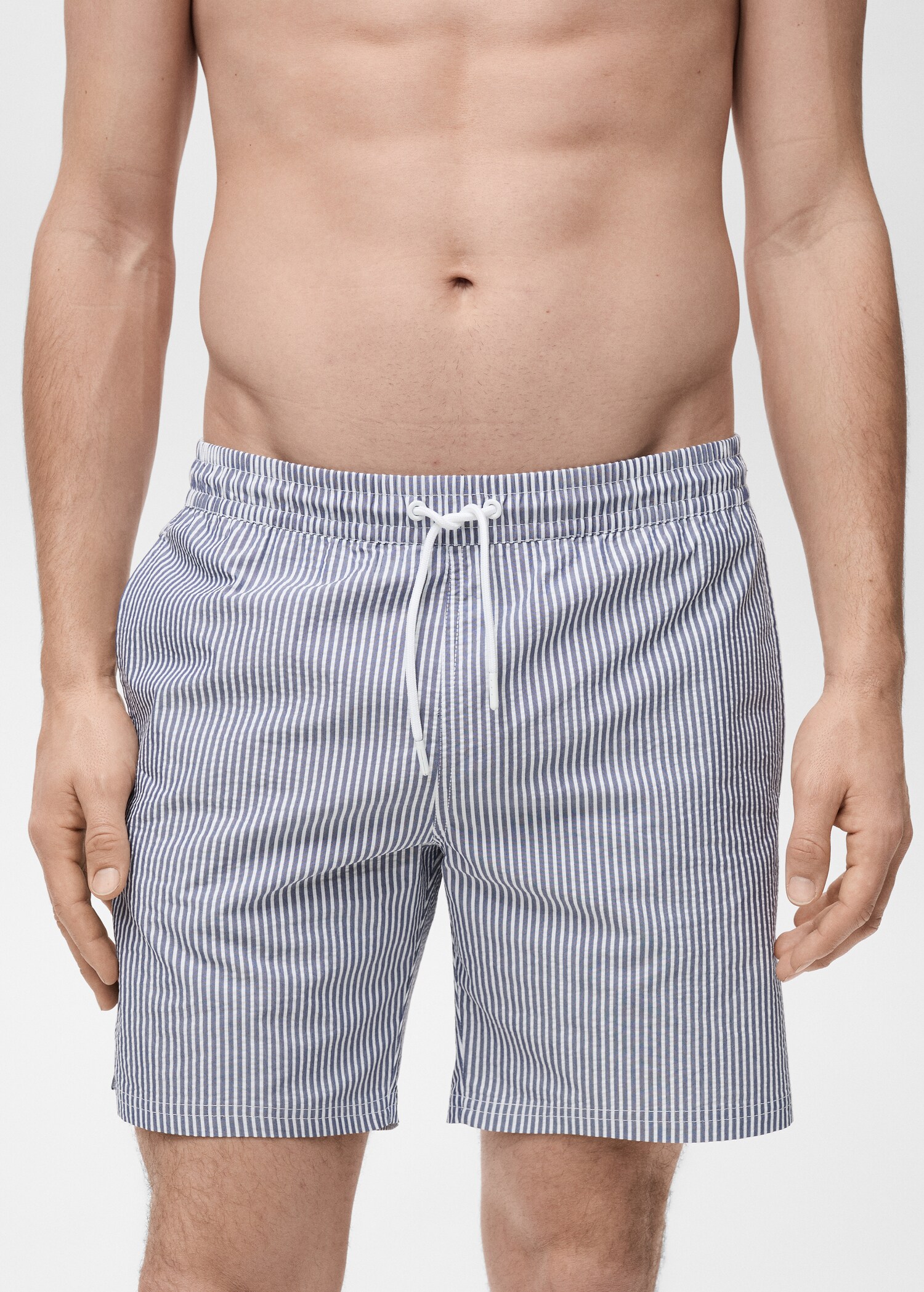 Seersucker swimming trunks - Details of the article 1