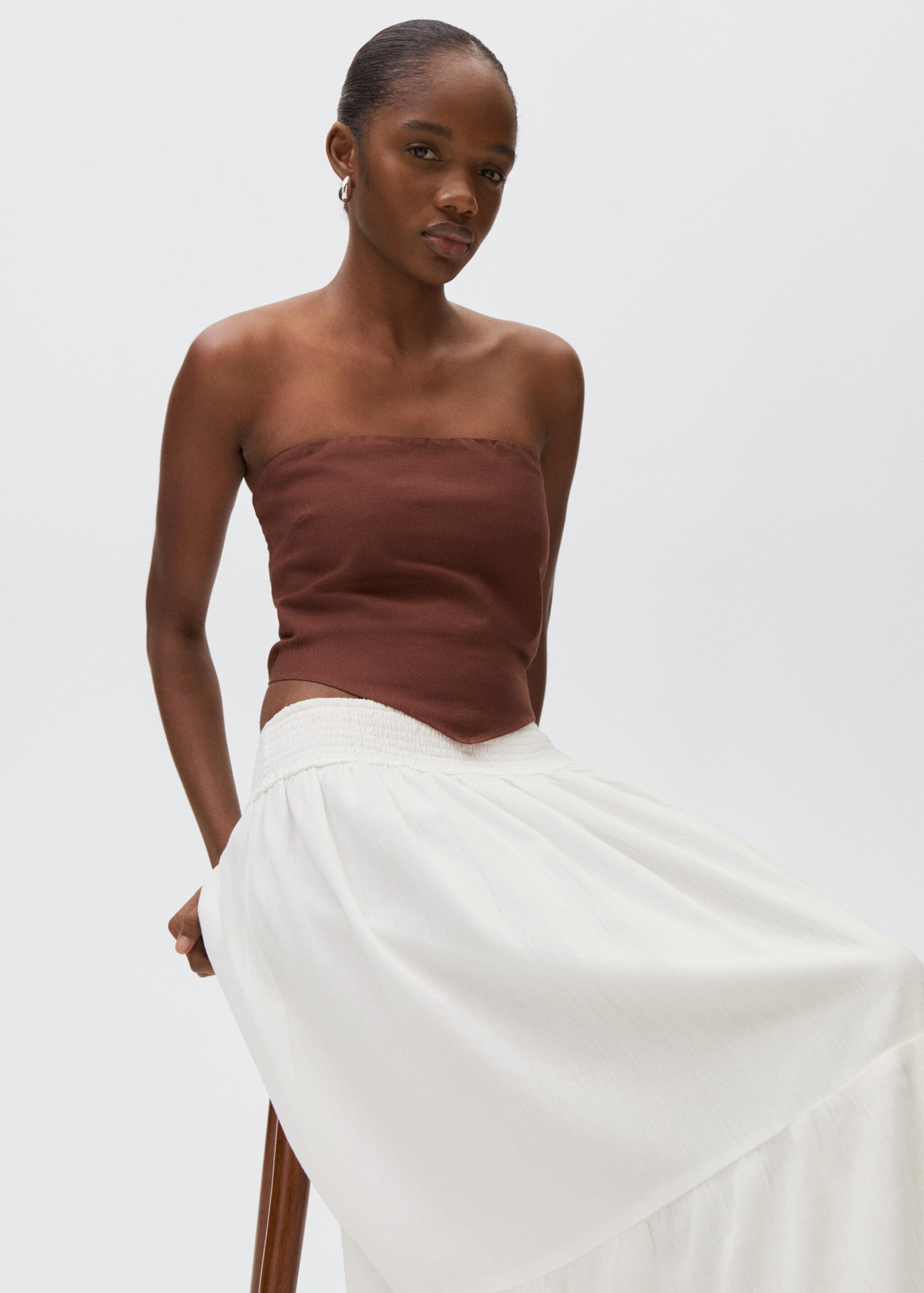 Ruffled long skirt - Details of the article 2