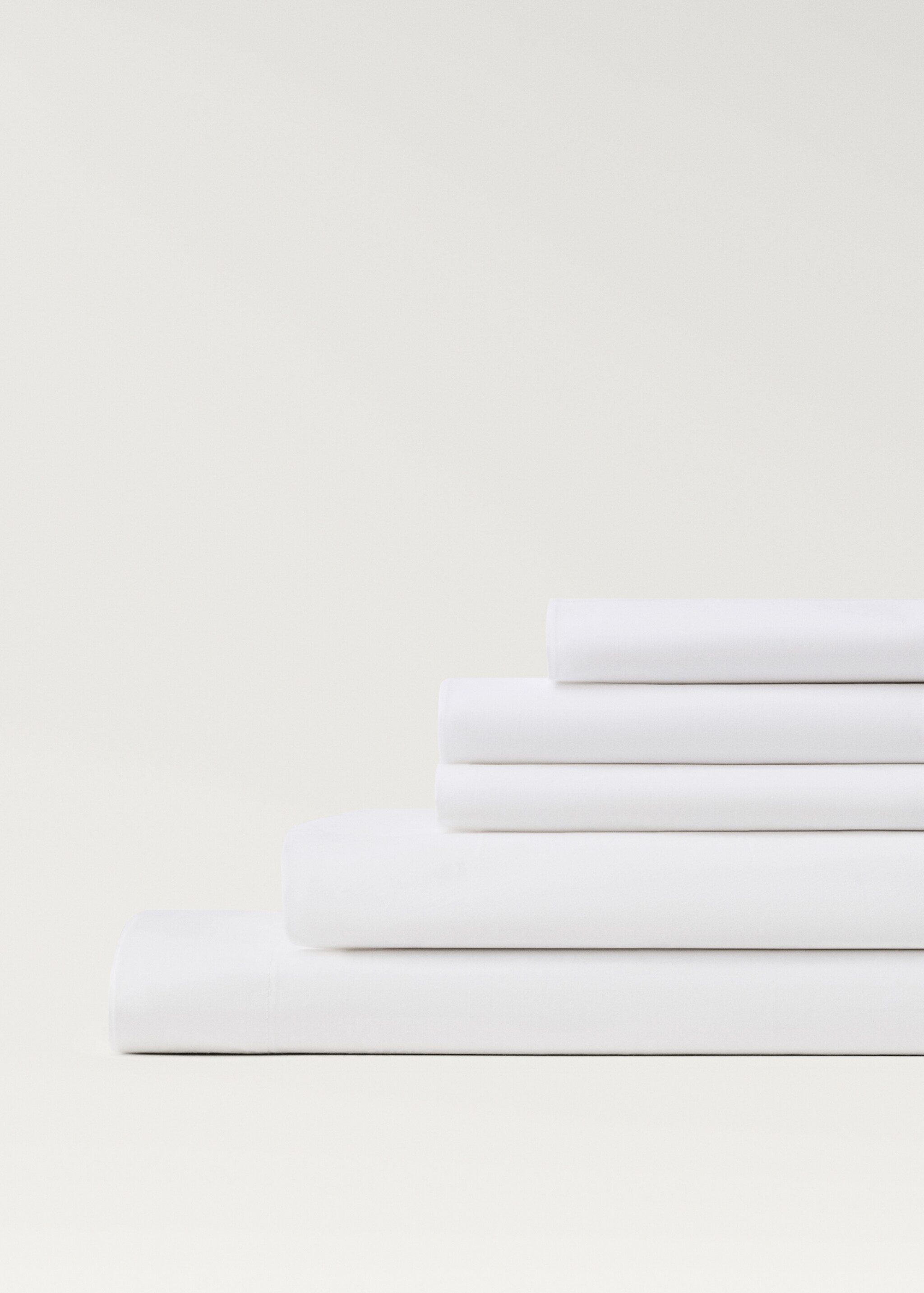 Cotton percale fitted sheet for 150 cm bed - Details of the article 3