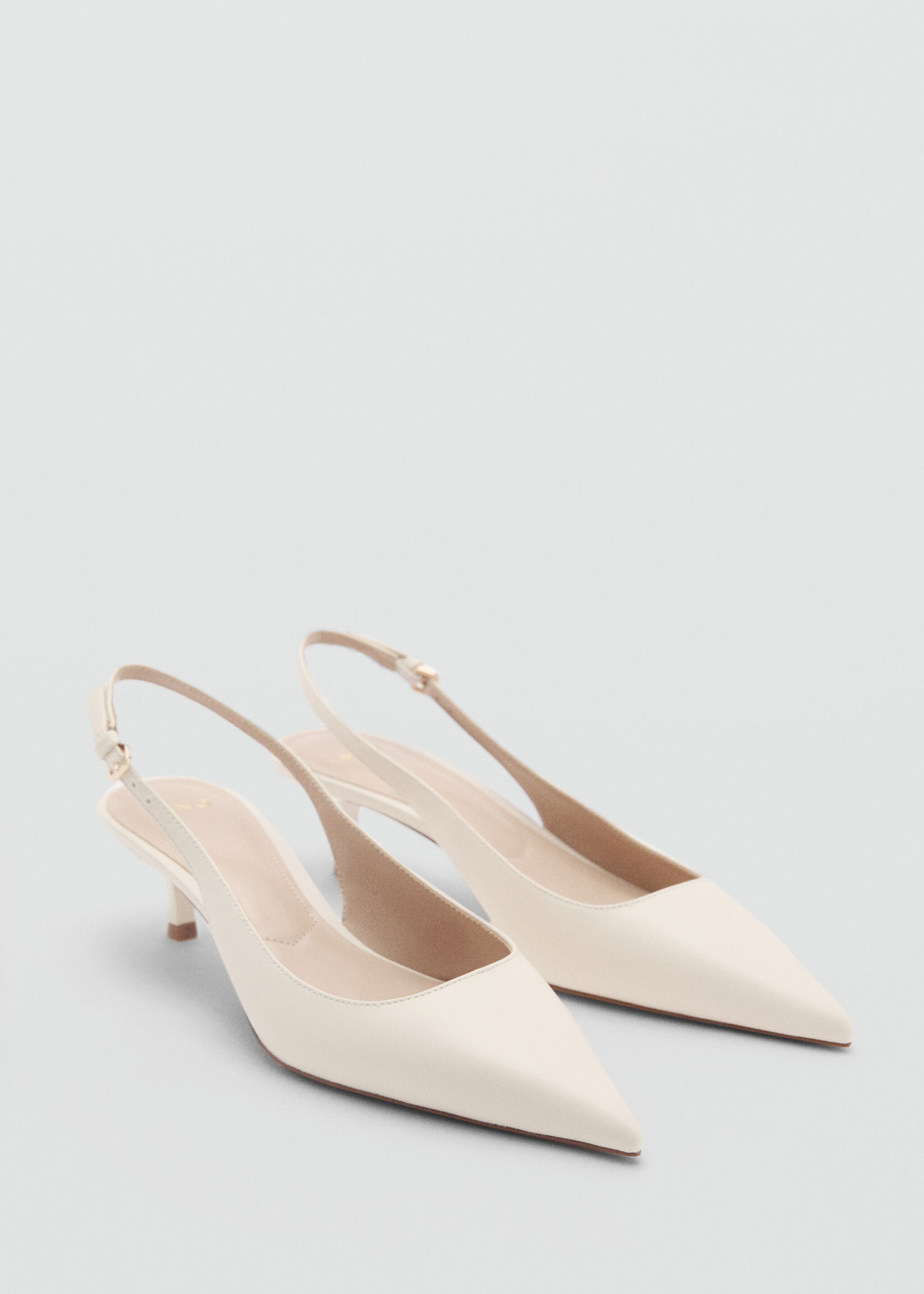 Pointed kitten-heel shoes - Medium plane