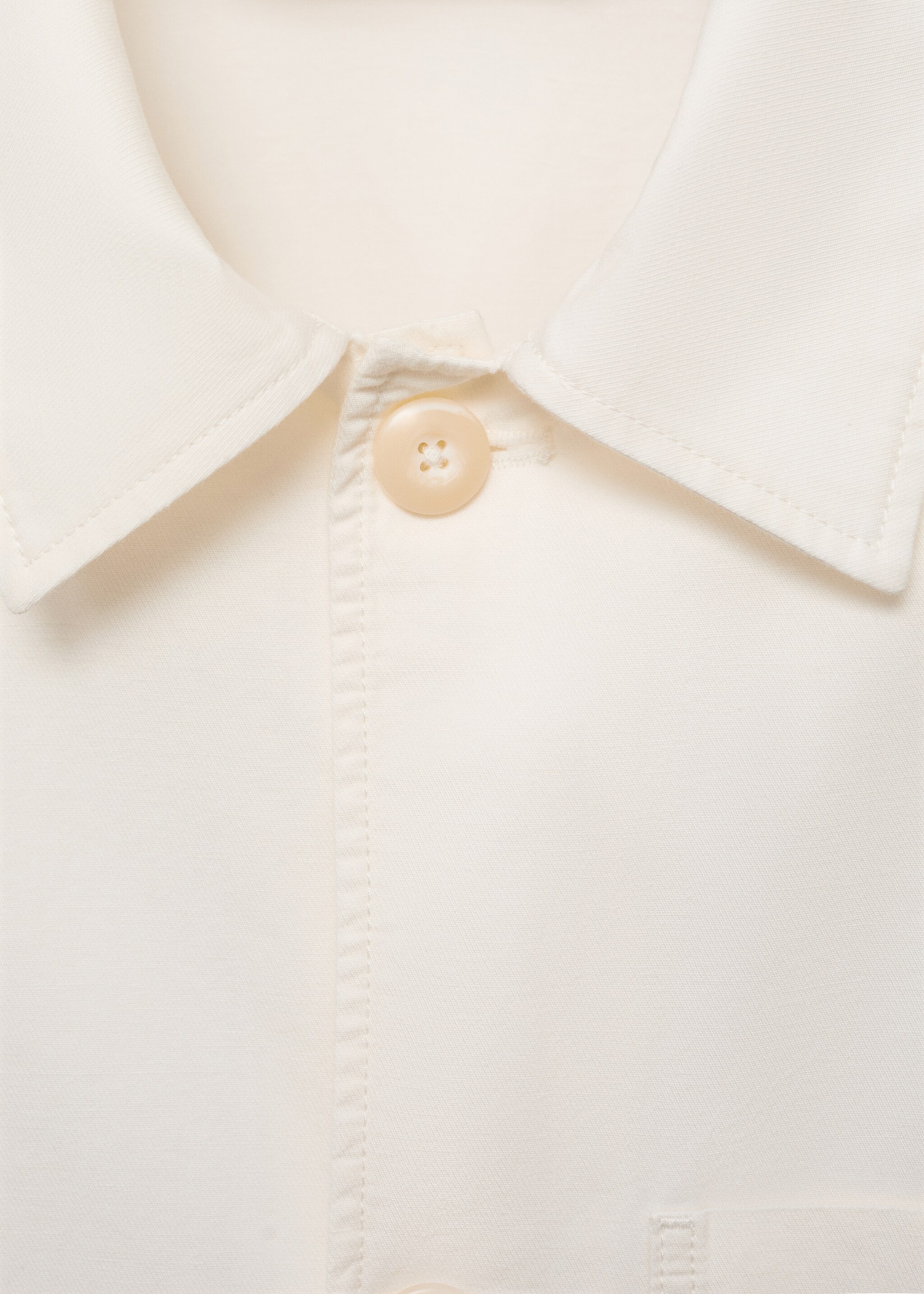Linen-cotton overshirt with pocket - Details of the article 8