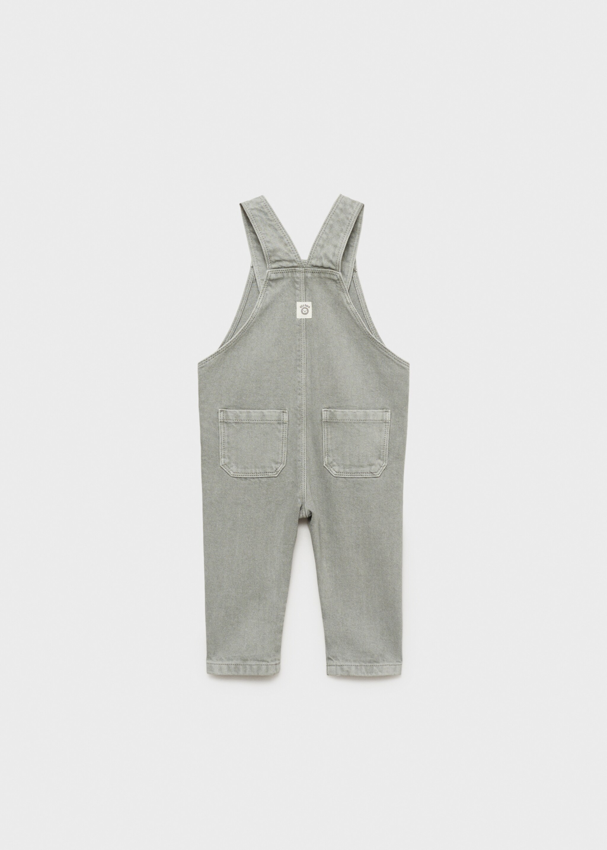 Long denim overalls with pocket - Reverse of the article