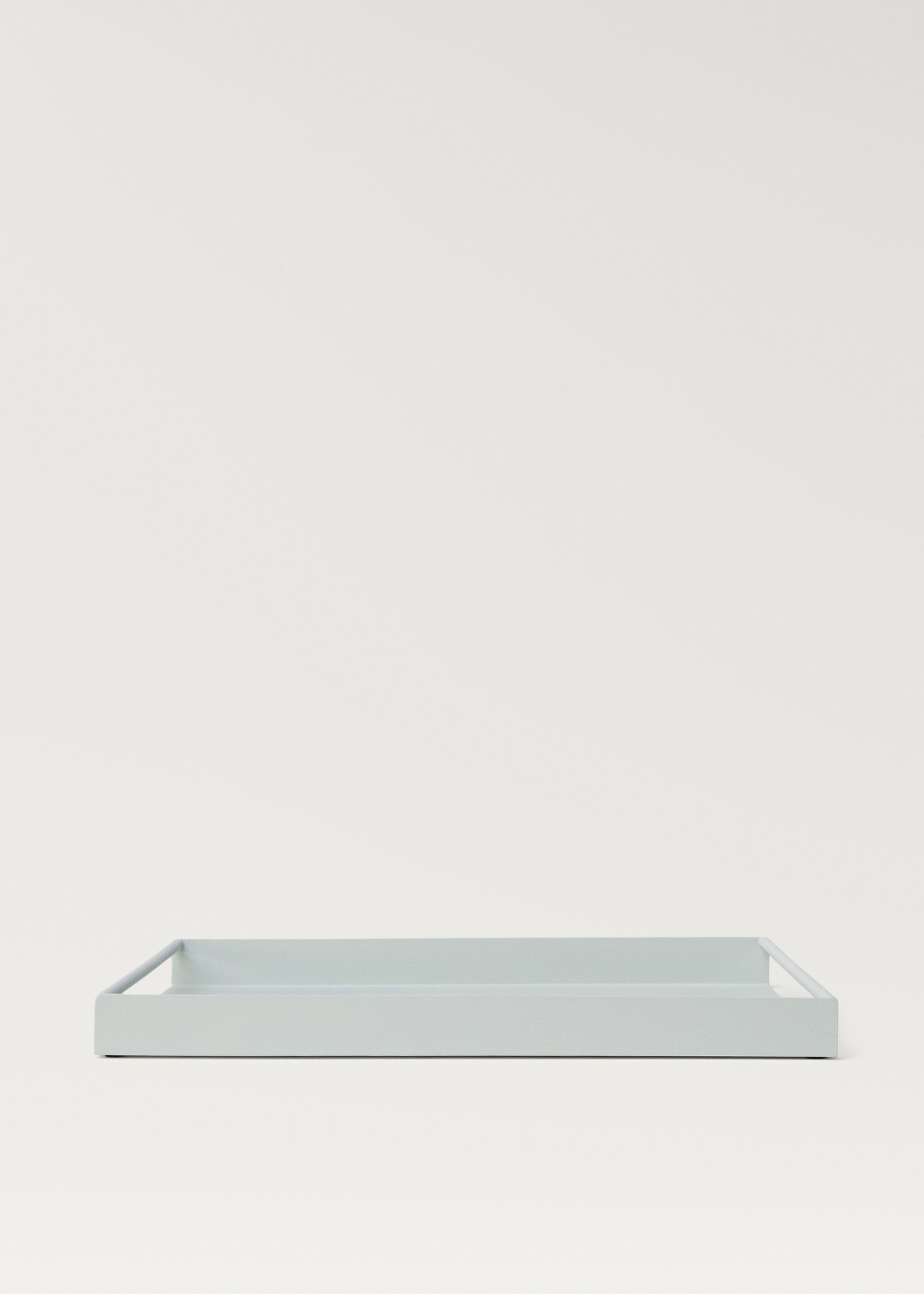 Rectangular metal tray with handles - Article without model