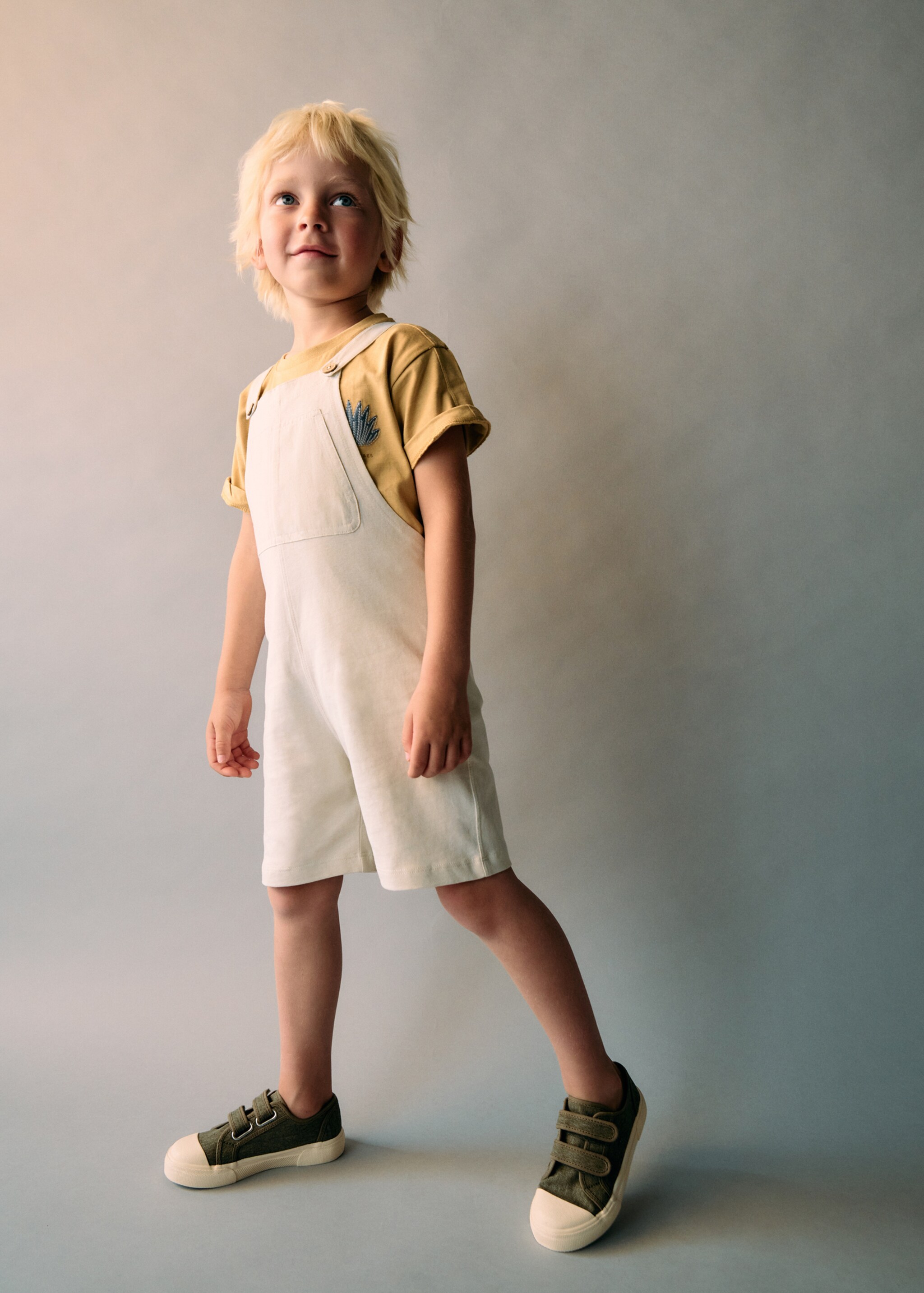 Cotton knit dungarees - Details of the article 5
