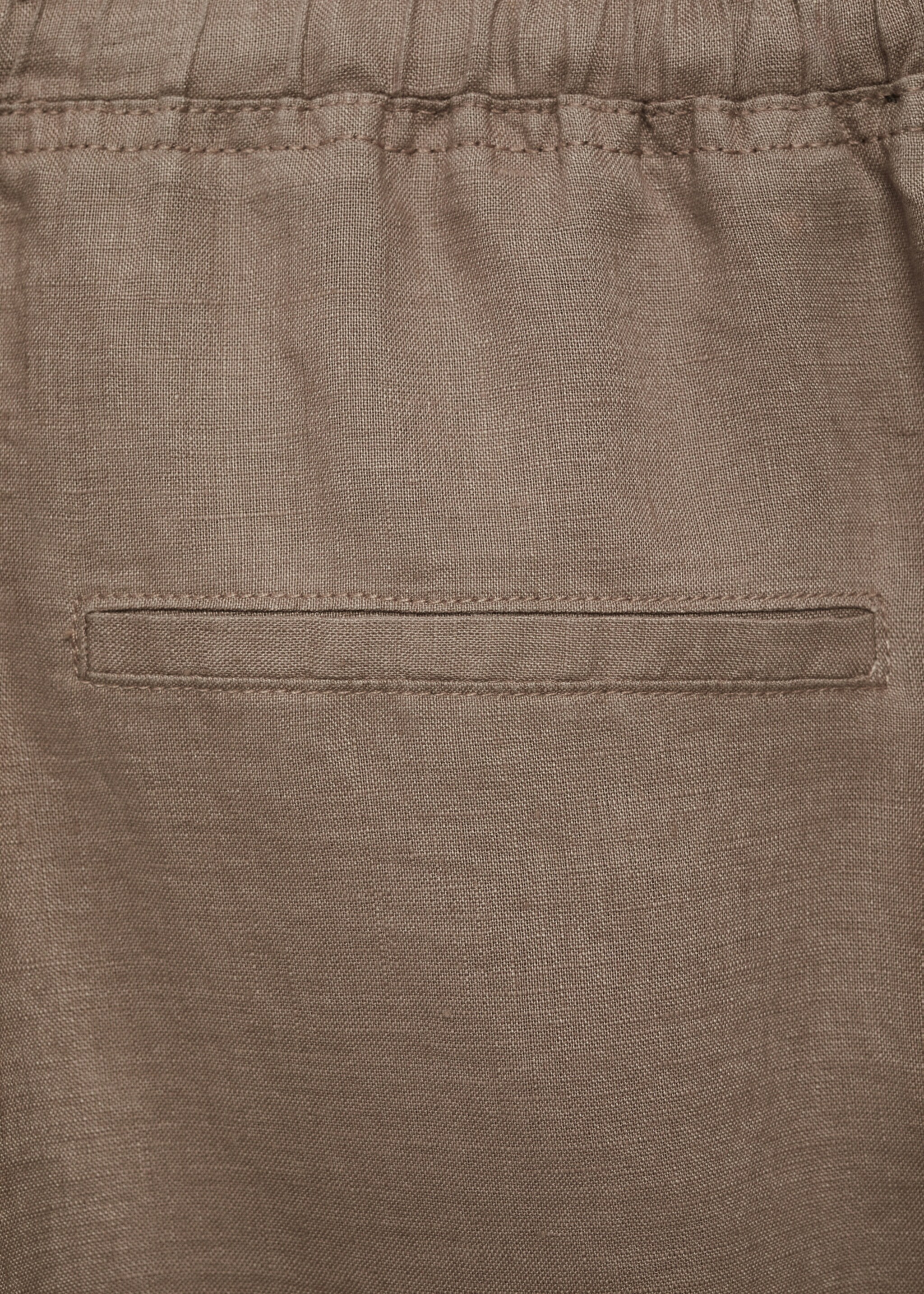 Straight linen-blend trousers - Details of the article 0