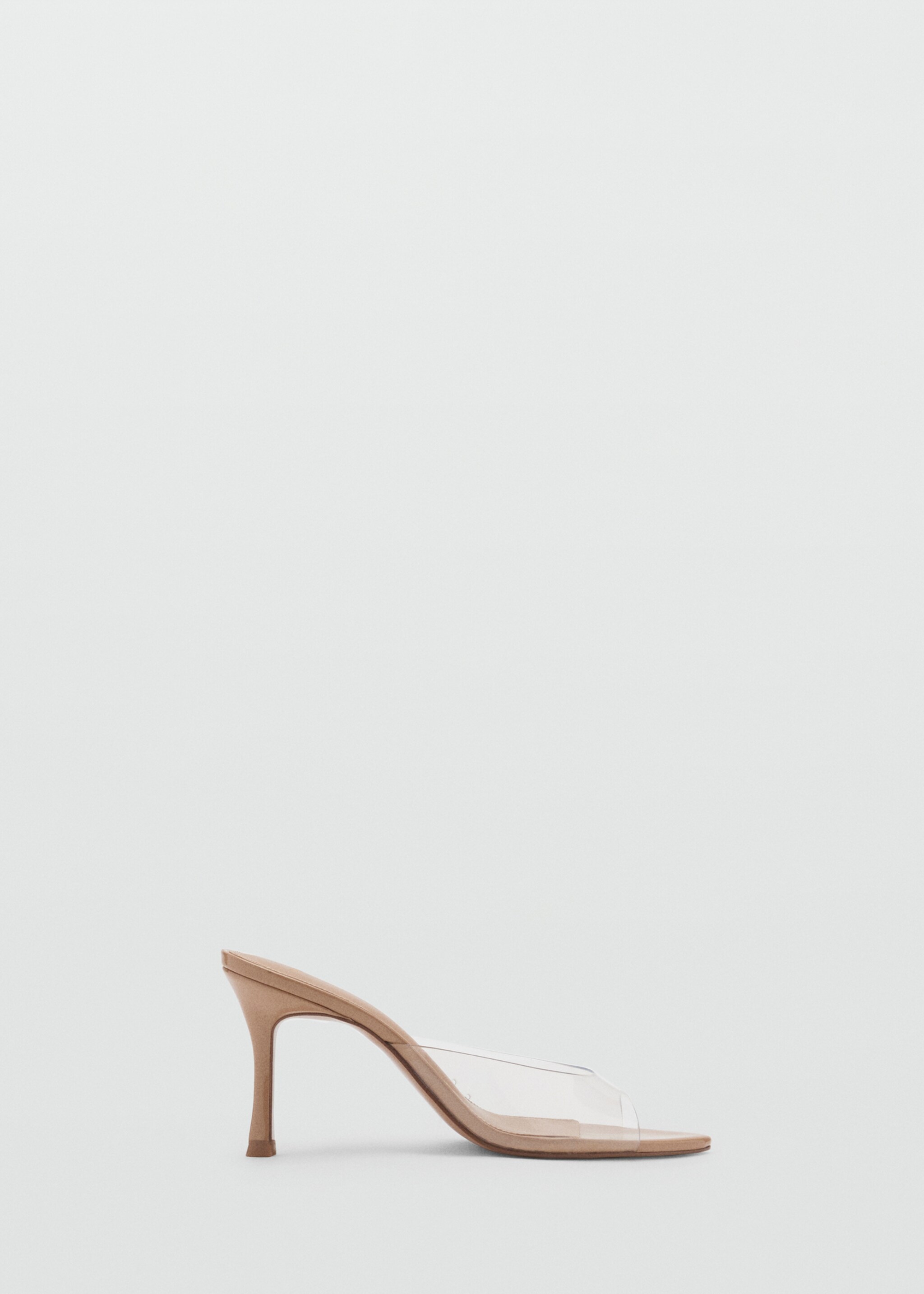 Heeled sandals with vinyl panels - Article without model