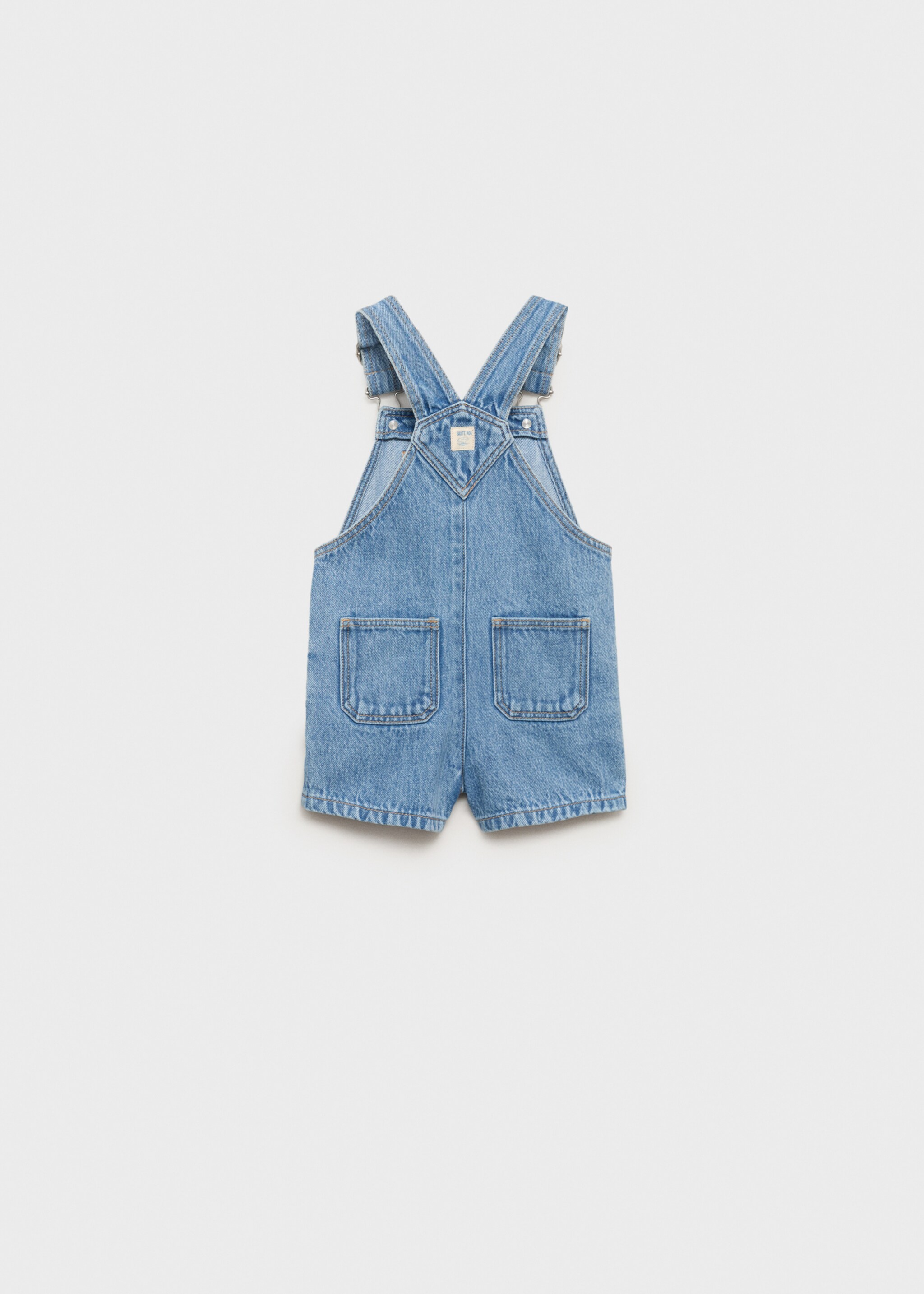 Short denim dungarees - Reverse of the article