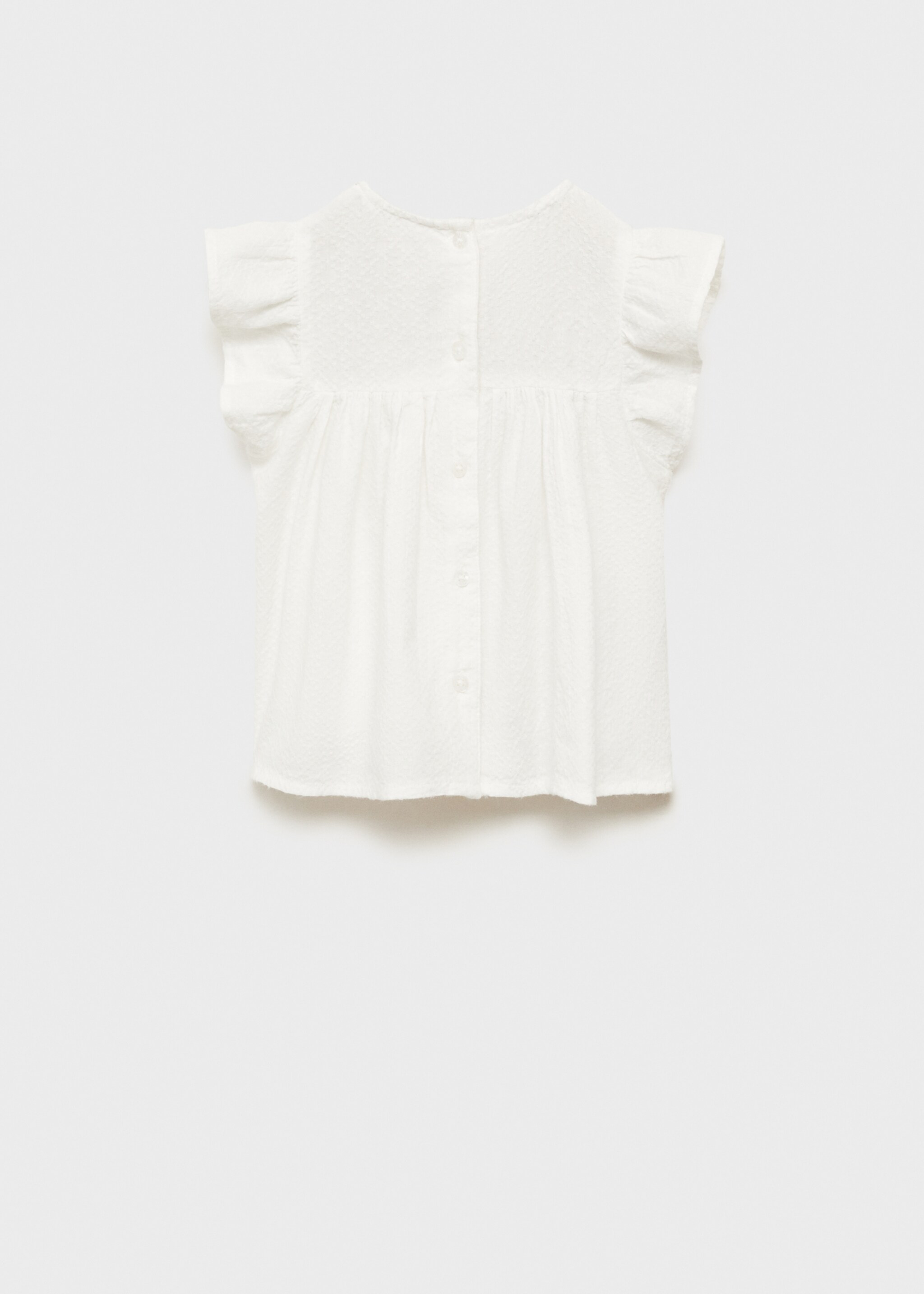 Textured ruffled blouse - Reverse of the article