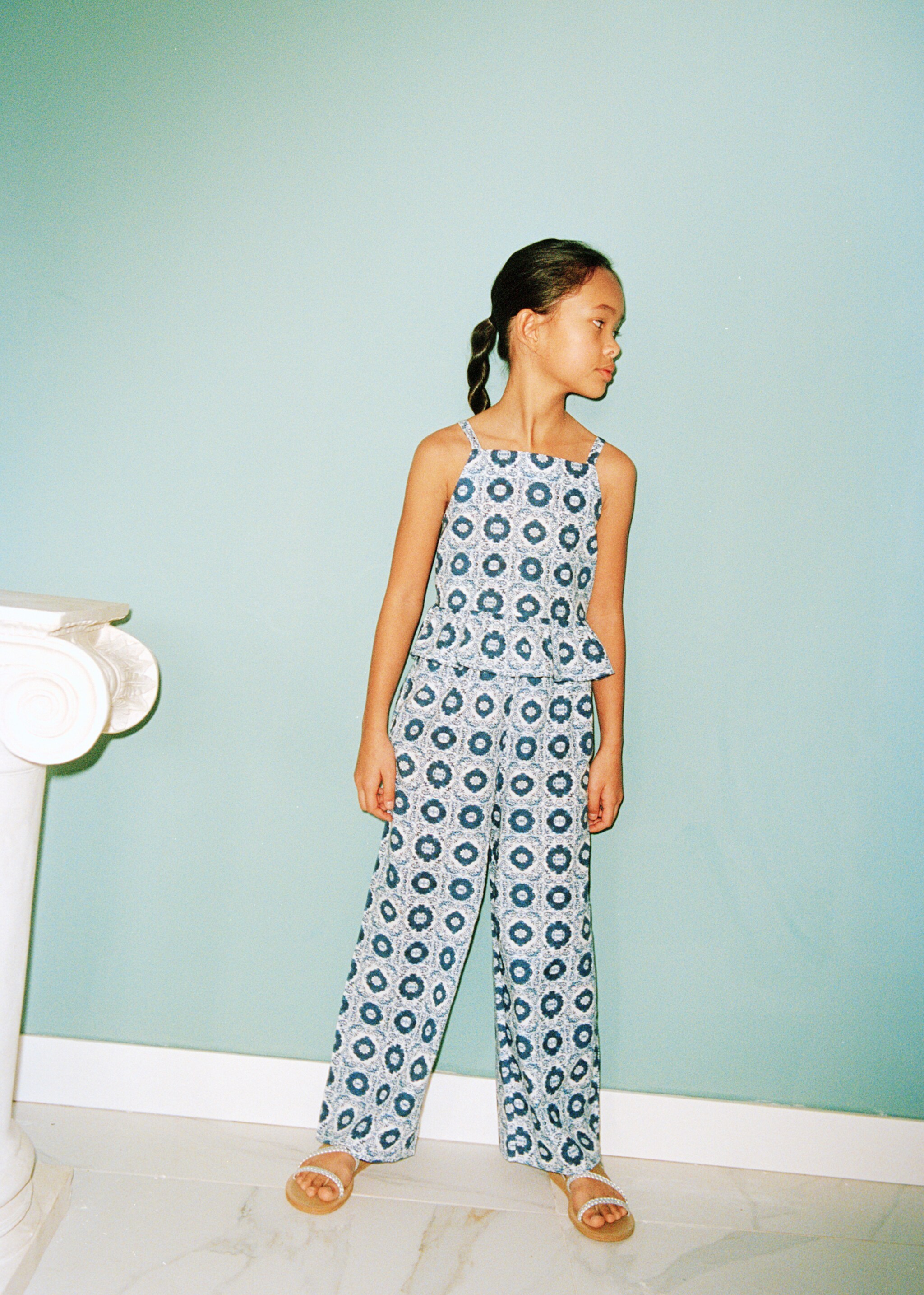 Printed straight trousers - Details of the article 5